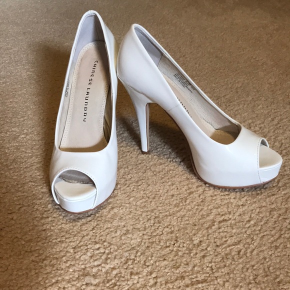 chinese laundry white heels